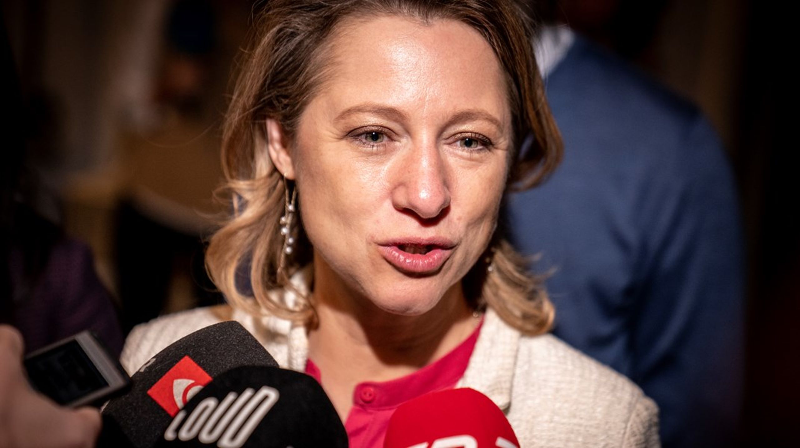 Sophie Hæstorp Andersen på valgnatten i november&nbsp;2021, hvor hun sikrede sig posten som overborgmester.&nbsp;