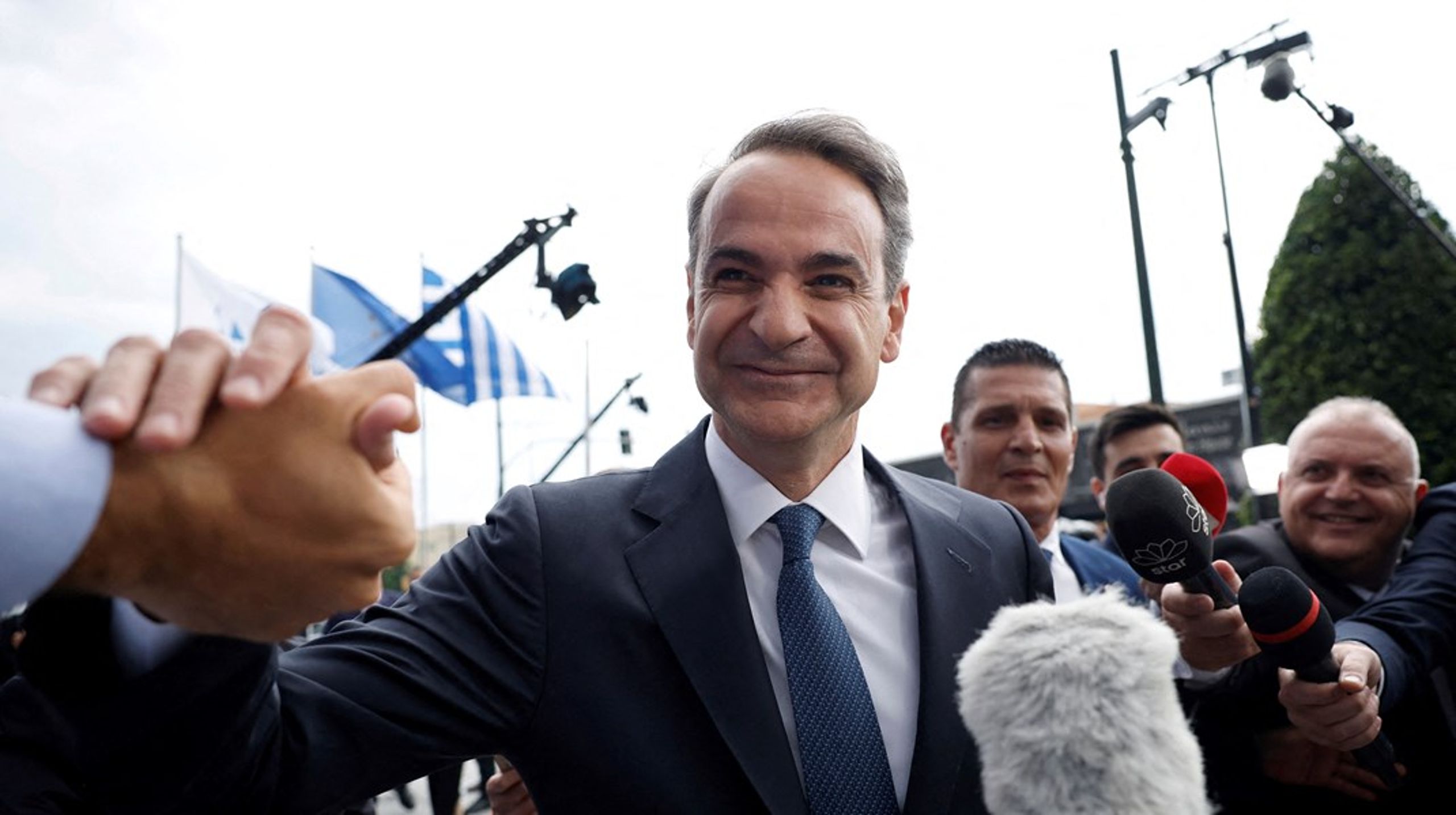 Konservative Kyriakos Mitsotakis ser ud til at få en periode mere som premierminister i Grækenland.