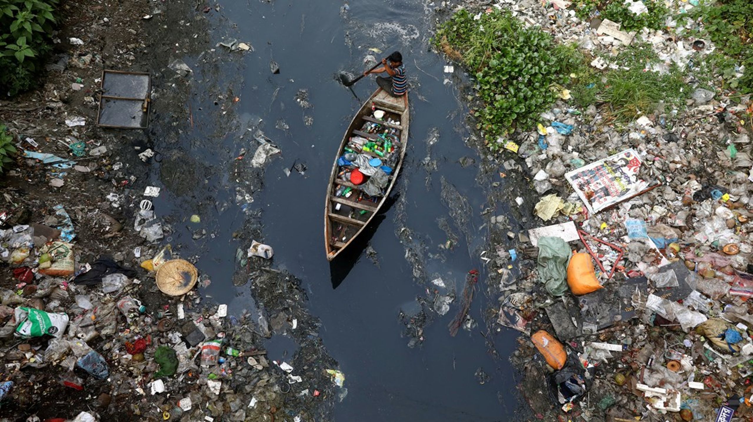 Plastikforurening i Bangladesh (arkivfoto).