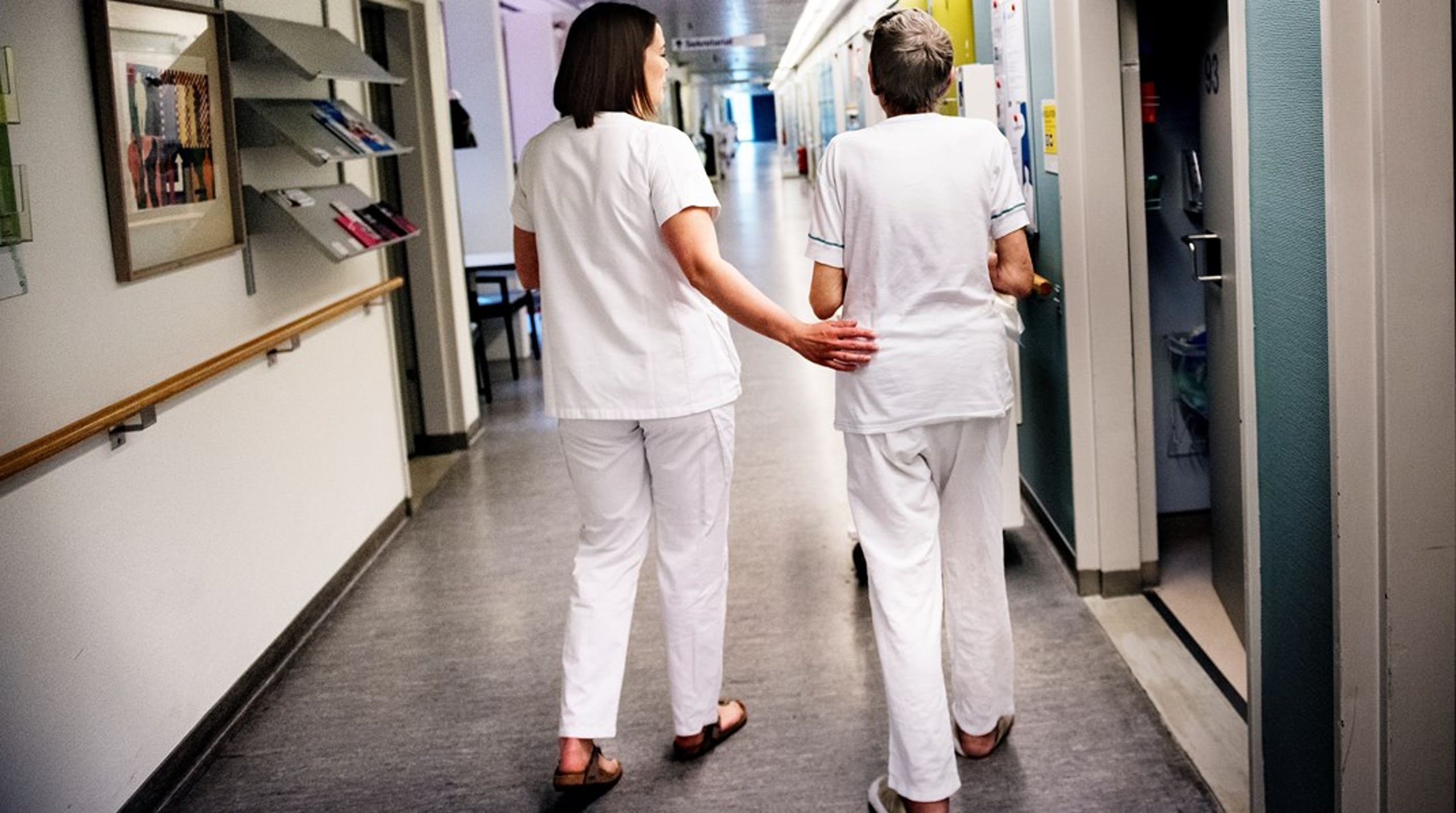 Selvom læger, sygeplejersker og sosu'er de seneste år har fået nye kolleger, er de stadig langt de største sundhedsfagrupper på hospitalerne, skriver Elisabeth Gregersen.<br>