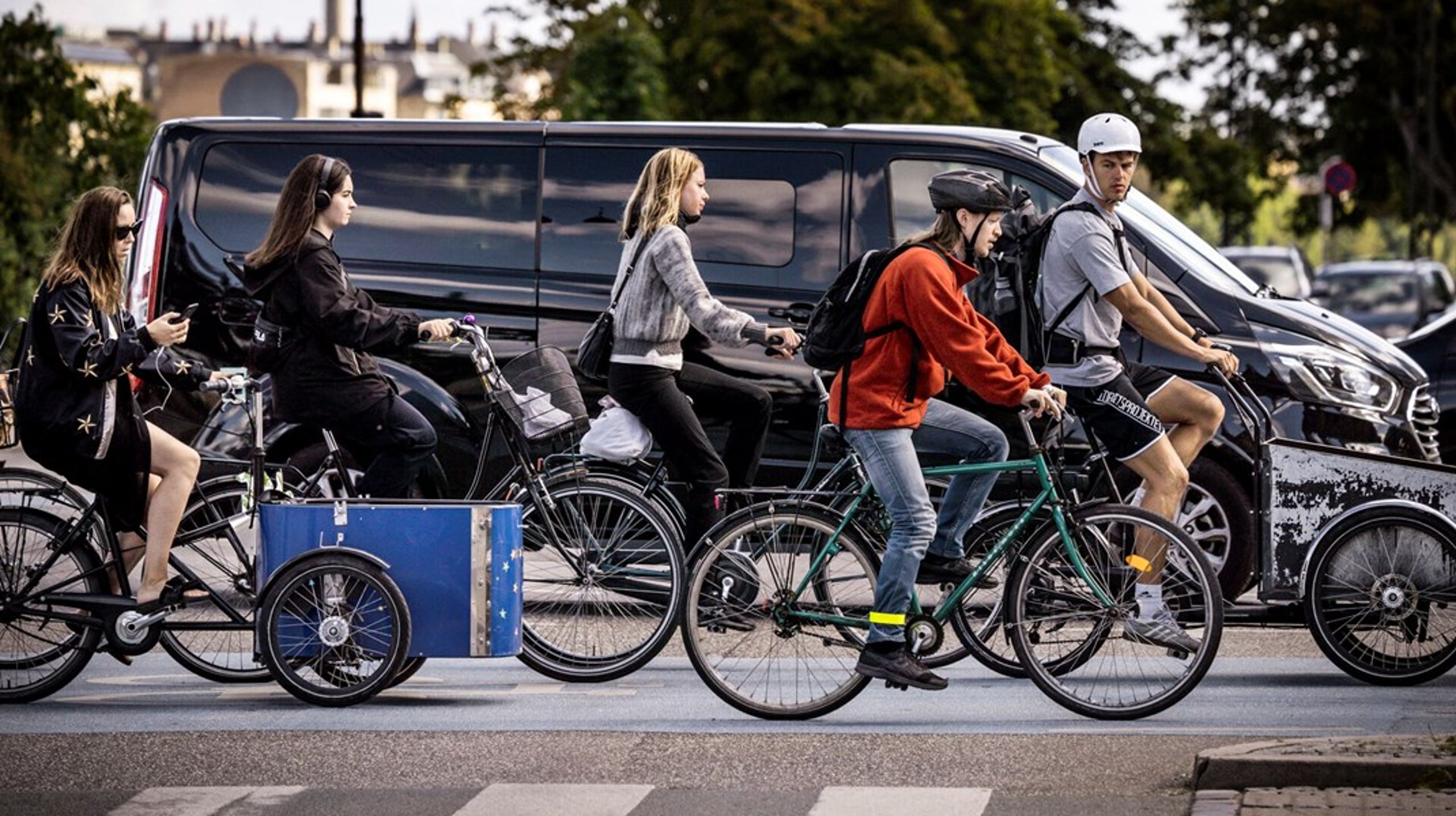 I København ser vi, at cykler, og i særdeleshed ladcykler, indtager bilernes parkeringspladser, og denne tendens skaber et grobund for konflikt og yderligere trængsel, skriver&nbsp;Peter Hjorth. (Arkivfoto)