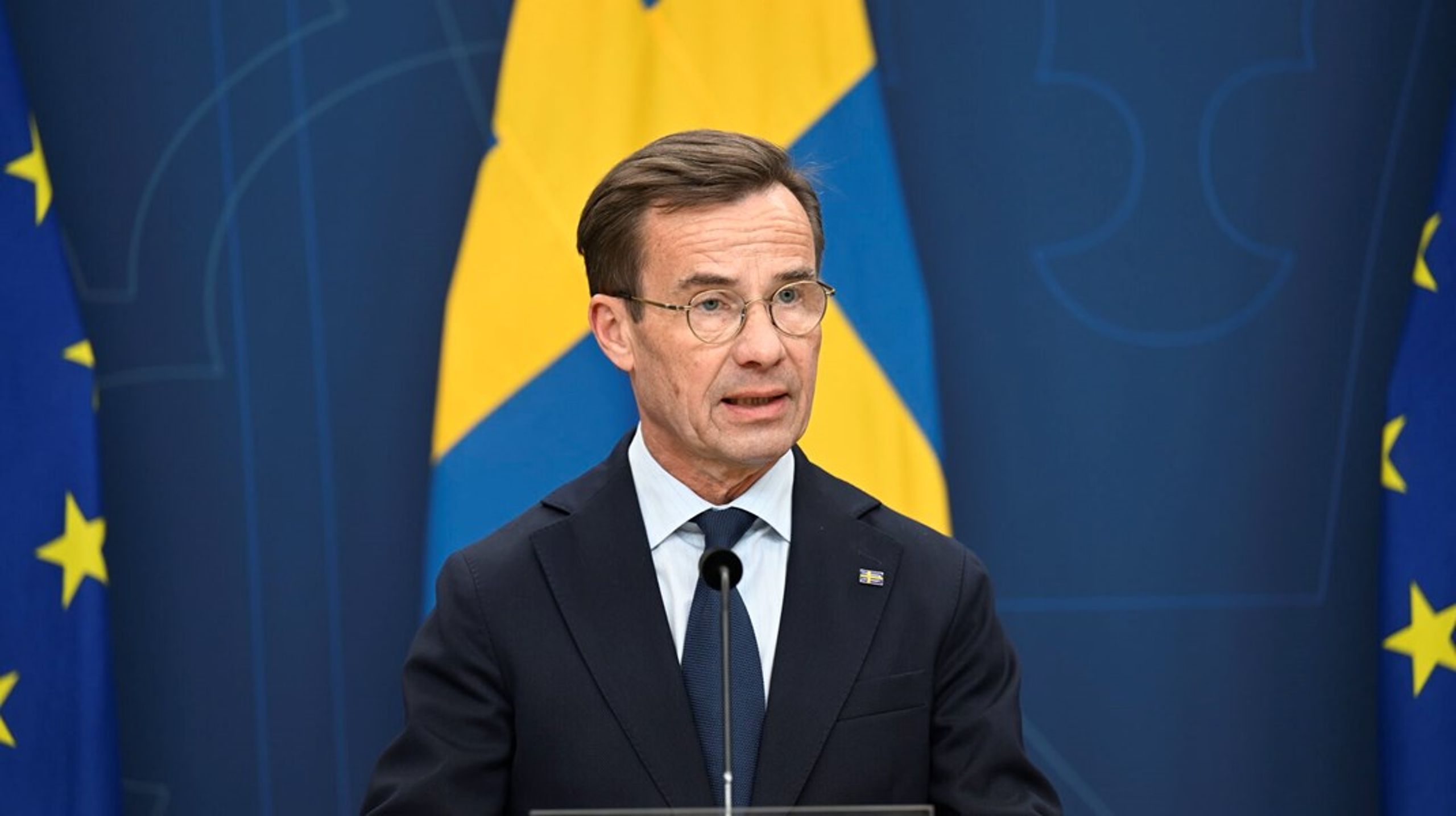 Tirsdag formiddag afholdte Sveriges statsminister, Ulf Kristersson (M), pressemøde efter drabet på to svenskere i Bruxelles.