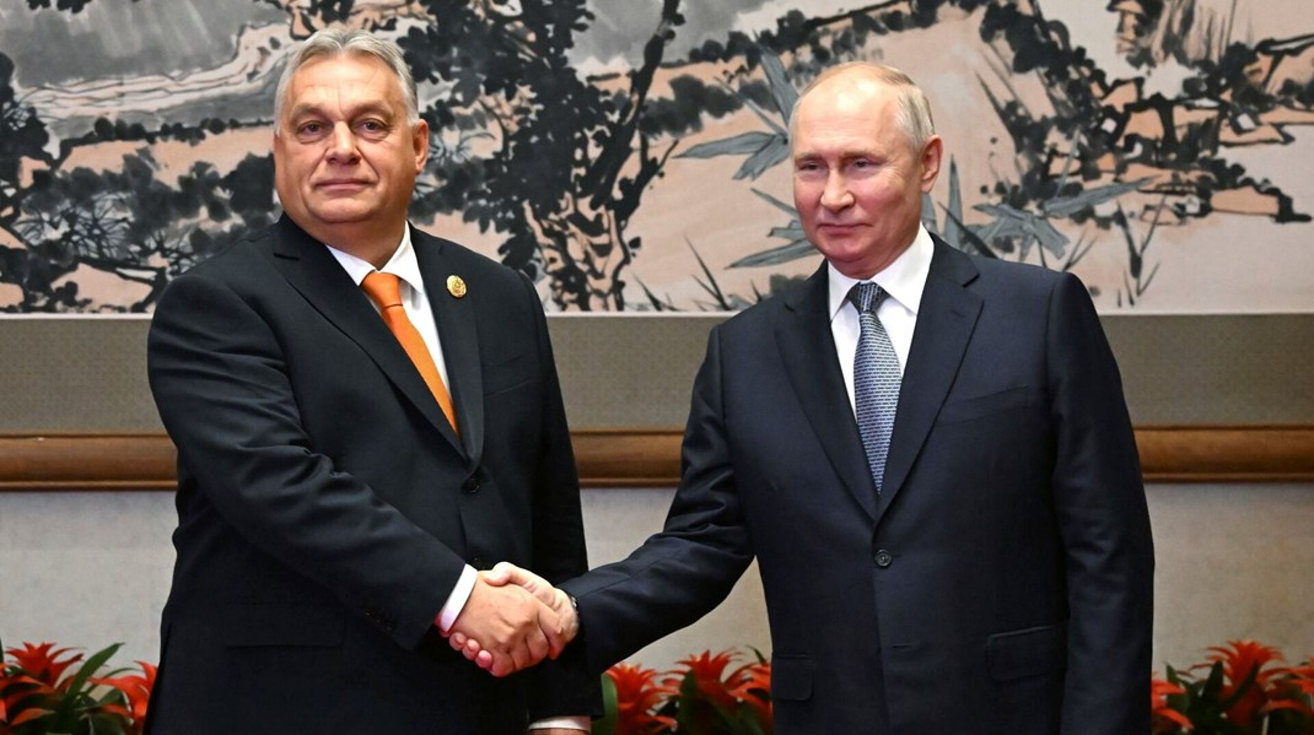 Mange andre EU-ledere var rystede over at se den ungarske regeringschef, Viktor Orbán, mødes med Ruslands krigsførende præsident, Vladimir Putin, under en konference i Beijing 17. oktober.