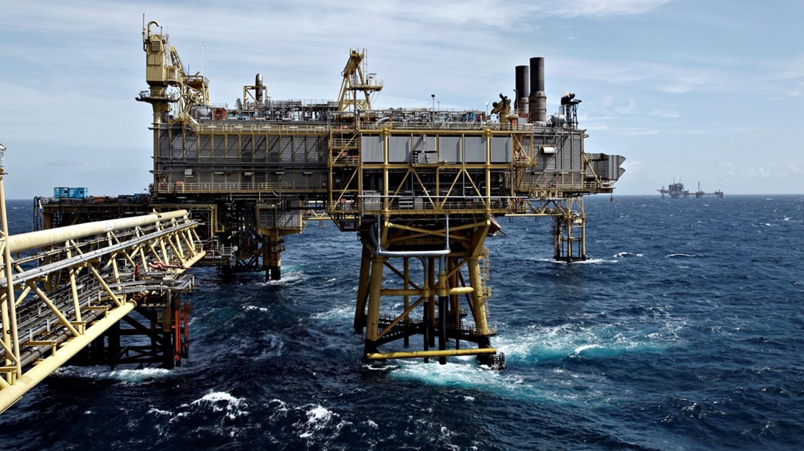 Der faldt 18. januar en afgørelse i sagen om tre norske oliefelter i byretten i Olso. Fotoet er et arkivfoto af Tyra Vest feltet i Nordsøen.