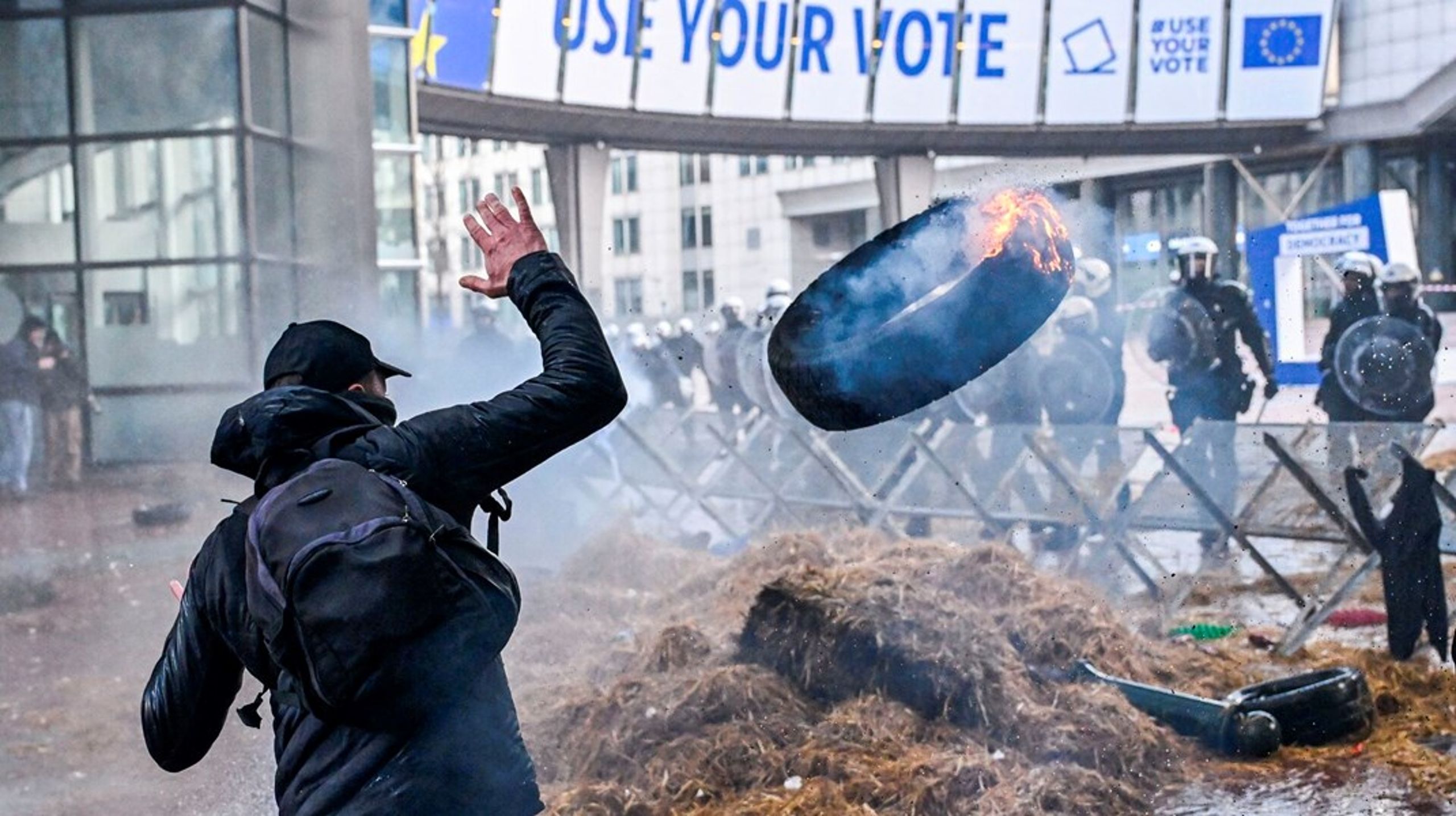 Landmænd fra primært Belgien, Frankrig, Italien og Spanien kom i karambolage med politiet, da de i sidste uge protesterede foran Europa-Parlamentet i Bruxelles midt under et EU-topmøde.