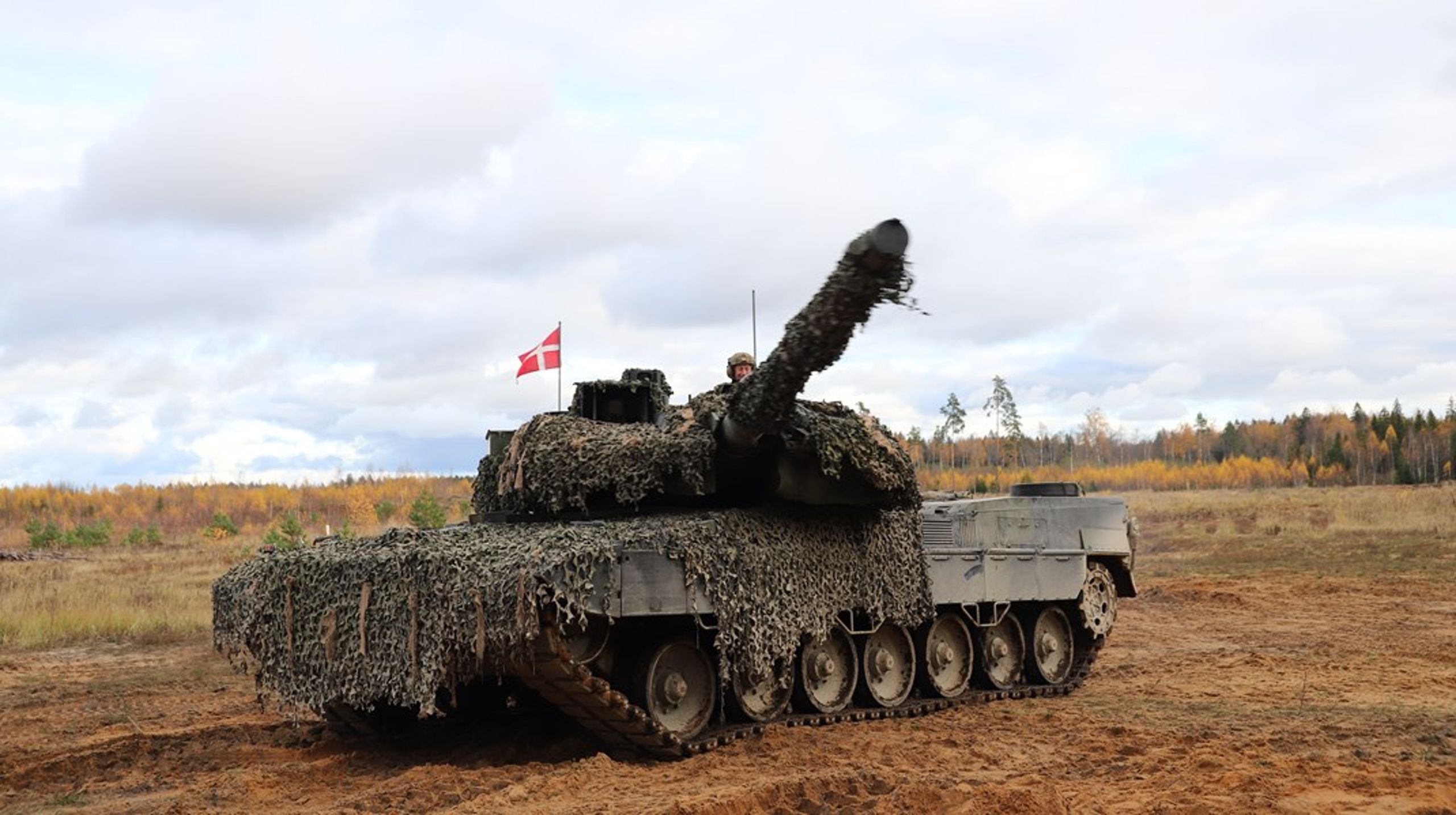 Dansk Leopard-kampvogn på øvelse i Estland som en del af Nato´s fremskudte tilstedeværelse i Estland – enhanced Forward Presence (eFP).