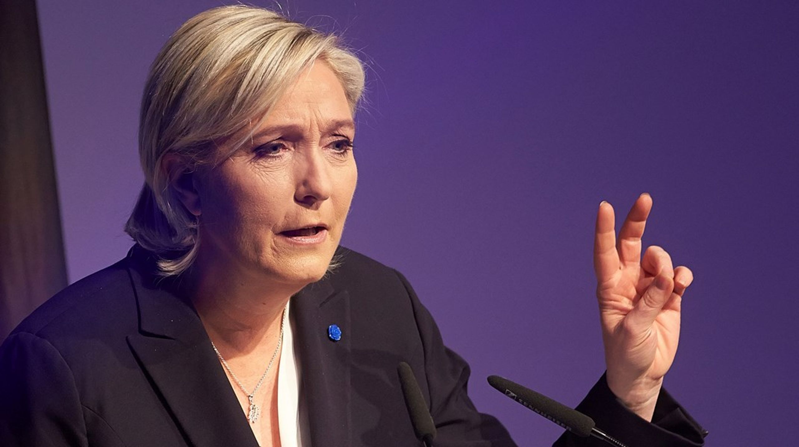 Det varsler dårligt for Europas støtte til Ukraine, at&nbsp;Marine Le Pens parti står til at blive det største i Frankring ved EP-valget, skriver Jakob Wind.&nbsp;