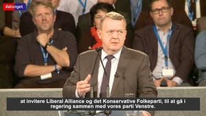 TV: Stående klapsalver til Løkke for regeringsinvitation 