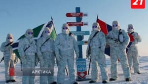 Russiske grænsevagter på Nordpolen