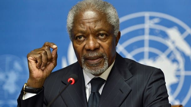 Tidligere FN-generalsekretær Kofi Annan er død 